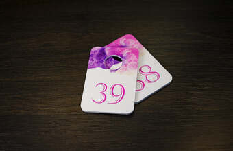 номерок пластиковый для гардероба